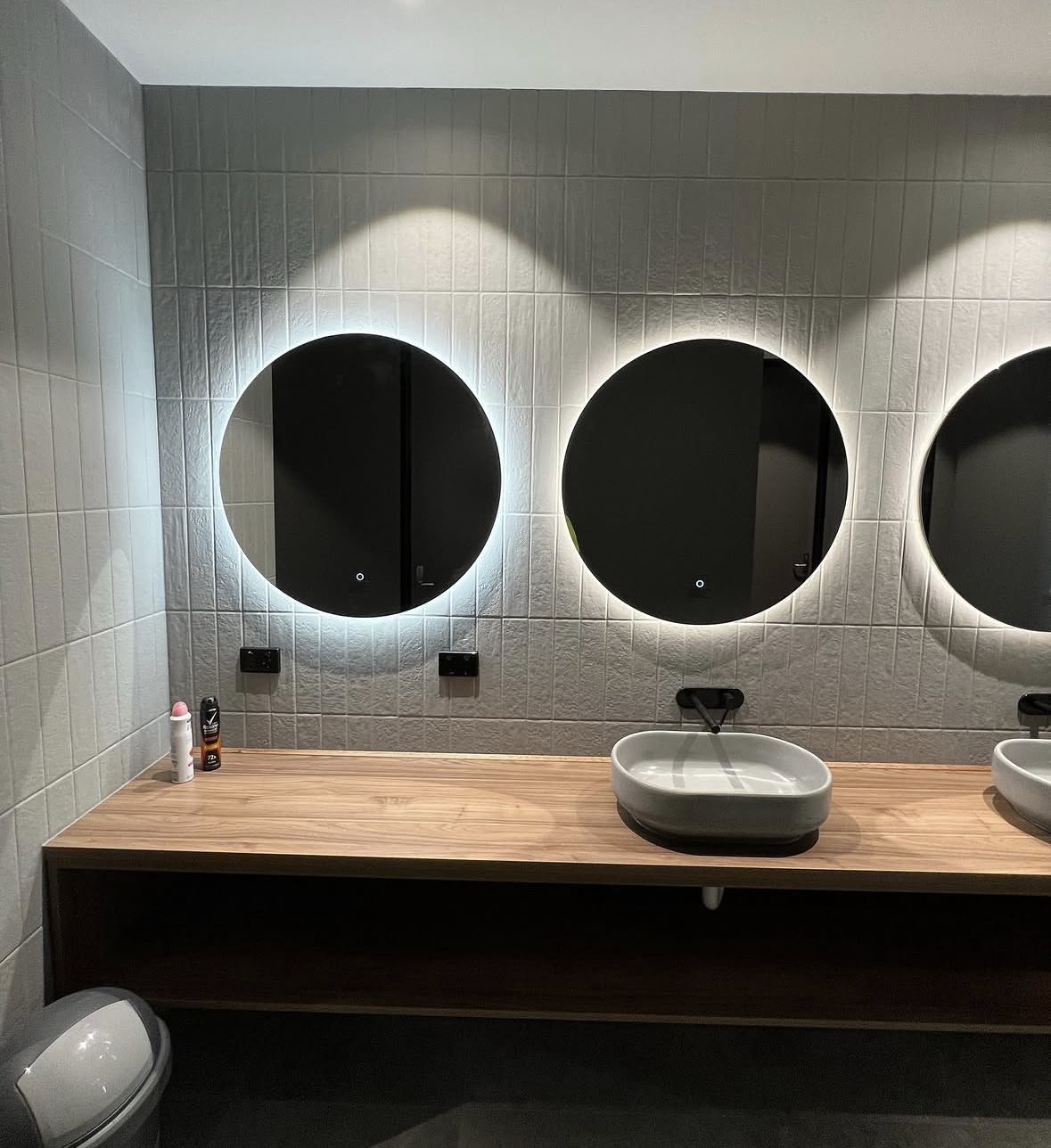 Feature wall and vanity
